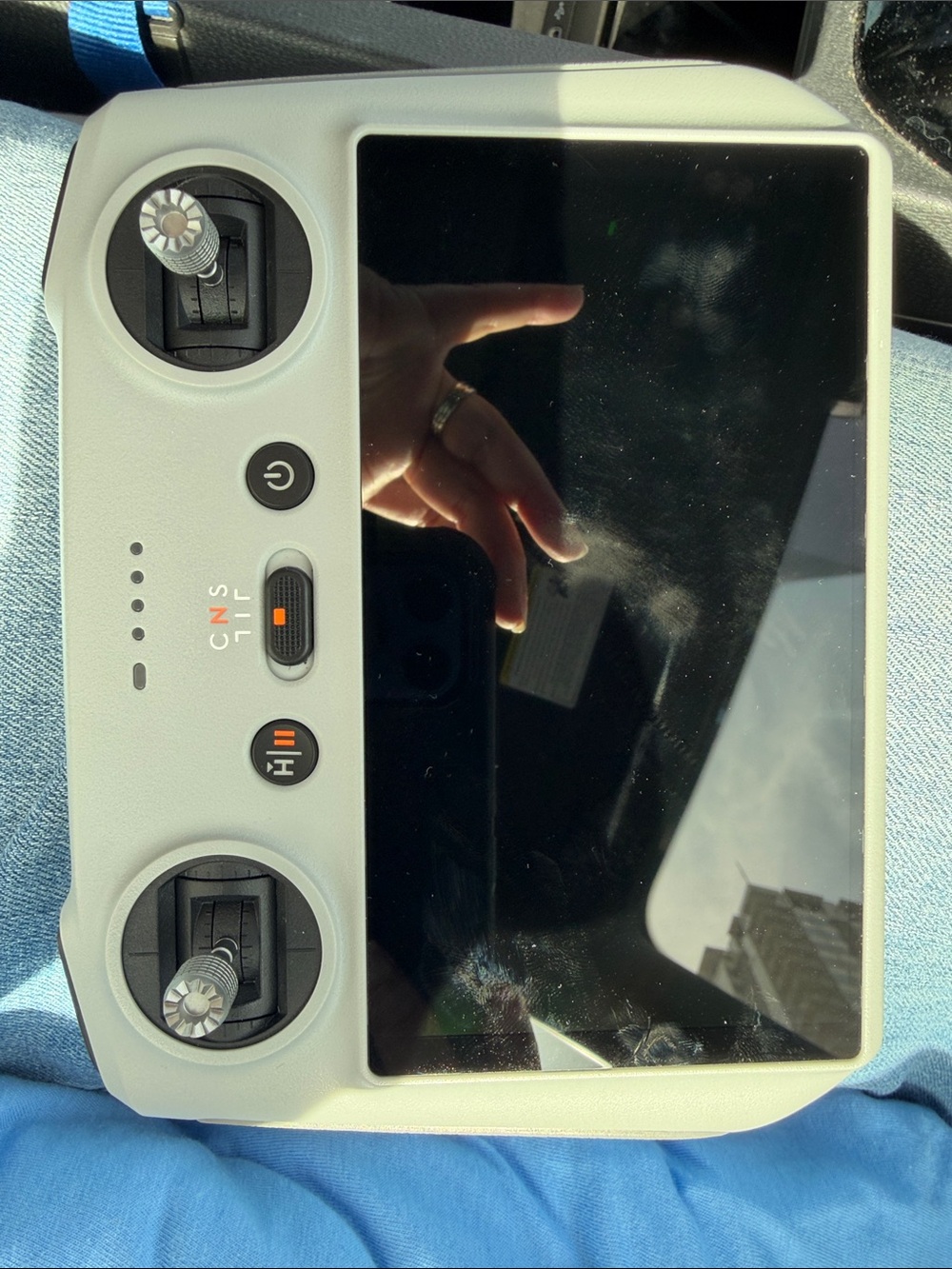 DJI White Remote Controller with Integrated Display